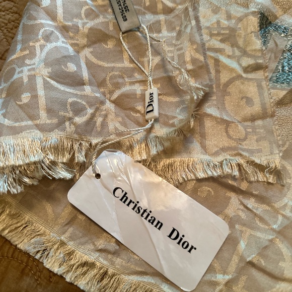 Dior Beige Patterned Scarf - Picture 3 of 6